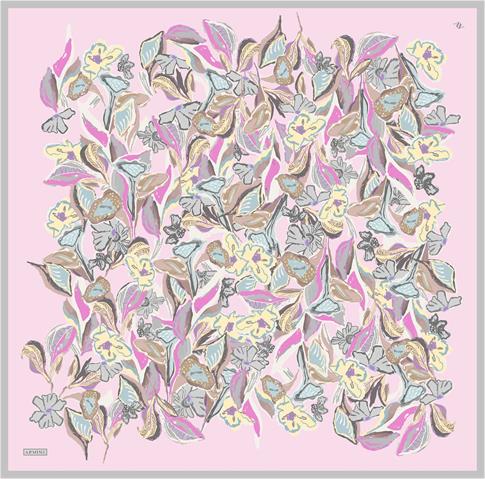 Armine Çiçek Desenli Saf İpek Sura Eşarp 9332D 82