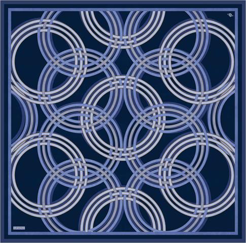 Armine Klasik Desenli Saf İpek Twill Eşarp 9333D 08