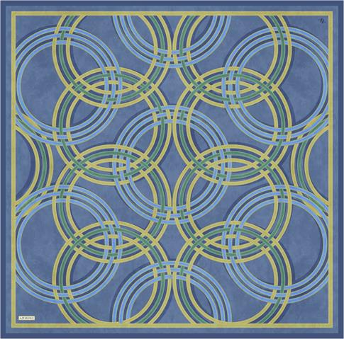 Armine Klasik Desenli Saf İpek Twill Eşarp 9333D 80