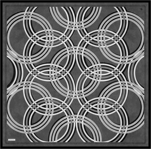 Armine Klasik Desenli Saf İpek Twill Eşarp 9333D 85