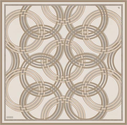 Armine Klasik Desenli Saf İpek Sura Eşarp 9333D 04