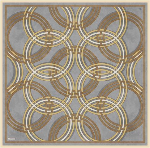 Armine Klasik Desenli Saf İpek Sura Eşarp 9333D 32