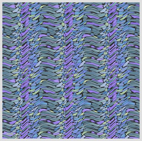 Armine Soyut Desenli Saf İpek Twill Eşarp 9335D 35