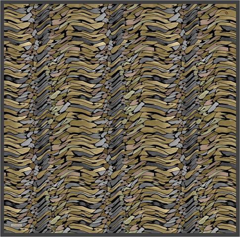 Armine Soyut Desenli Saf İpek Twill Eşarp 9335D 50