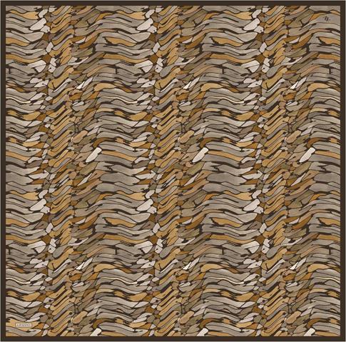 Armine Soyut Desenli Saf İpek Twill Eşarp 9335D 81