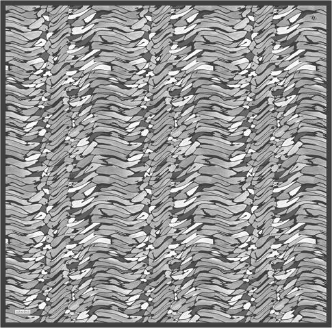 Armine Soyut Desenli Saf İpek Twill Eşarp 9335D 87