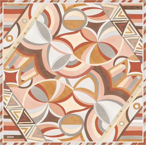 Armine Geometrik Desenli Saf İpek Sura Eşarp 9336D 05 