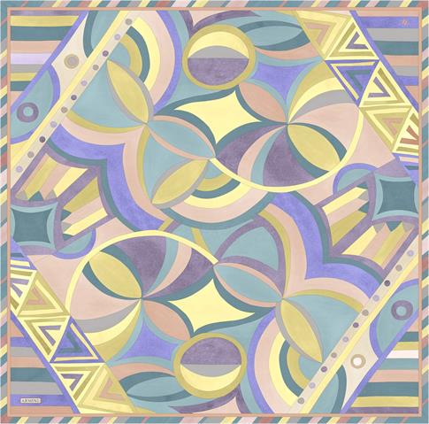 Armine Geometrik Desenli Saf İpek Sura Eşarp 9336D 54