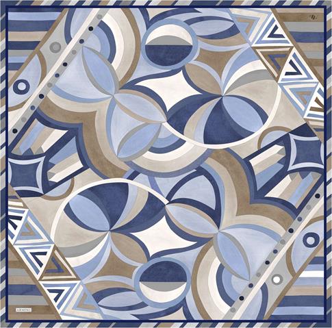 Armine Geometrik Desenli Saf İpek Sura Eşarp 9336D 82 