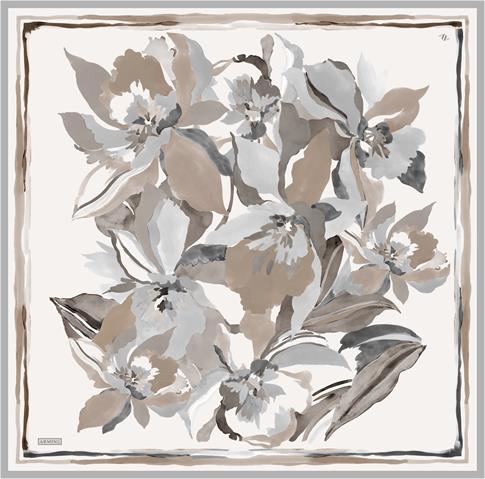 Armine Çiçek Desenli Saf İpek Sura Eşarp 9340D 86