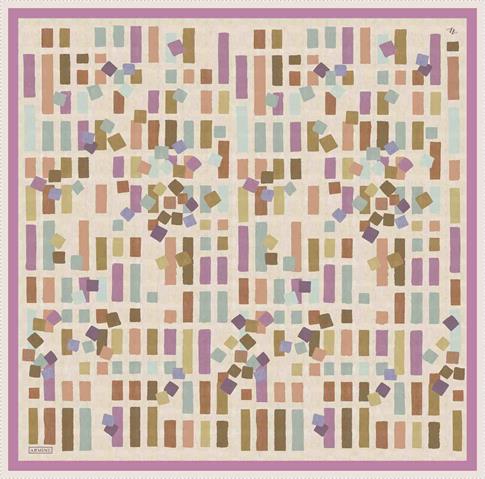 Armine Geometrik Desenli Saf İpek Sura Eşarp 9341D 33