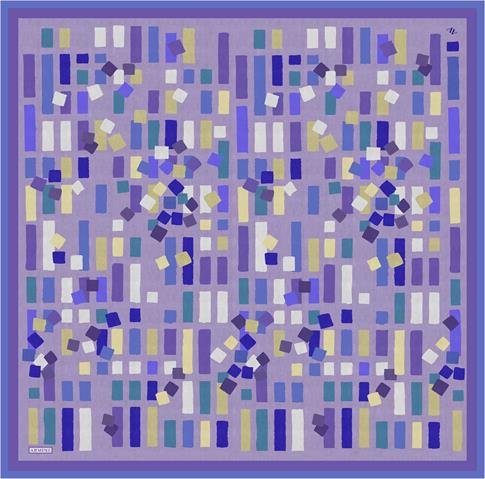 Armine Geometrik Desenli Saf İpek Sura Eşarp 9341D 55 
