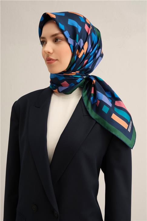 Armine Çiçek Desenli İpek Sura Eşarp 9341 58