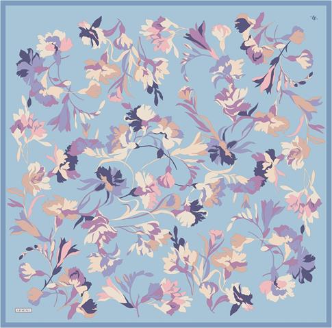 Armine Çiçek Desenli Saf İpek Sura Eşarp 9342D 34