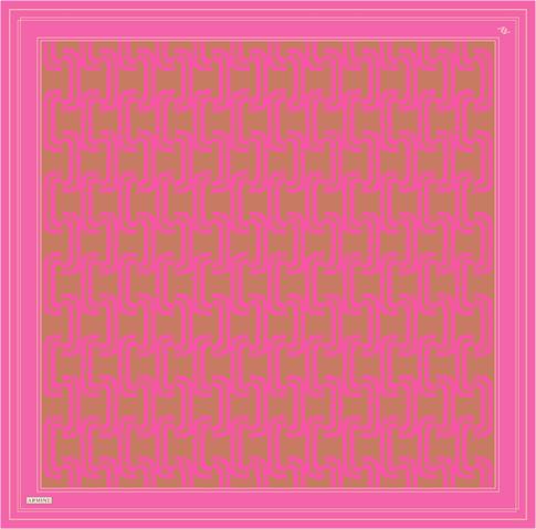 Armine Klasik Desenli Saf İpek Sura Eşarp 9343D 89