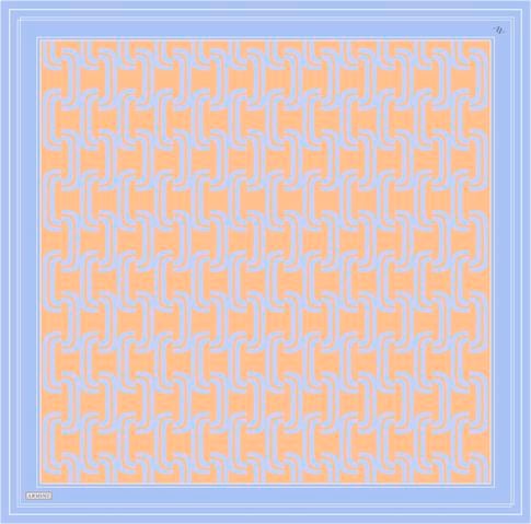 Armine Klasik Desenli Saf İpek Twill Eşarp 9343D 35