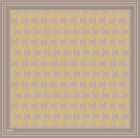 Armine Klasik Desenli Saf İpek Twill Eşarp 9343D 36