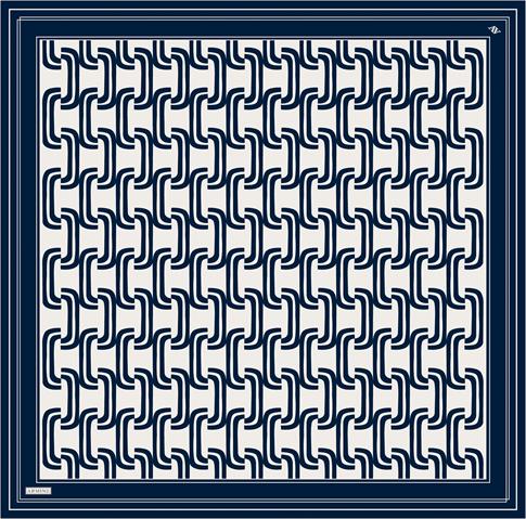 Armine Klasik Desenli Saf İpek Twill Eşarp 9343D 80
