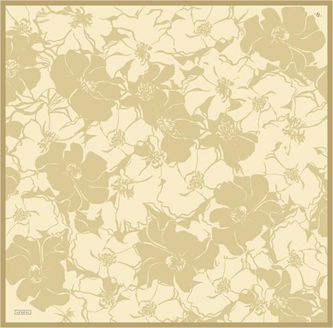 Armine Çiçek Desenli Saf İpek Sura Eşarp 9344D 33