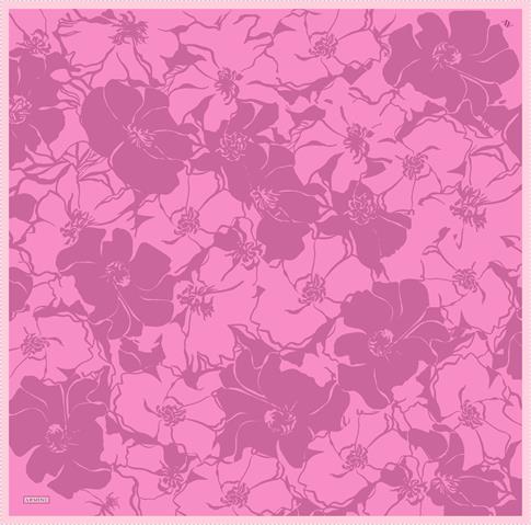 Armine Çiçek Desenli Saf İpek Twill Eşarp 9344D 30