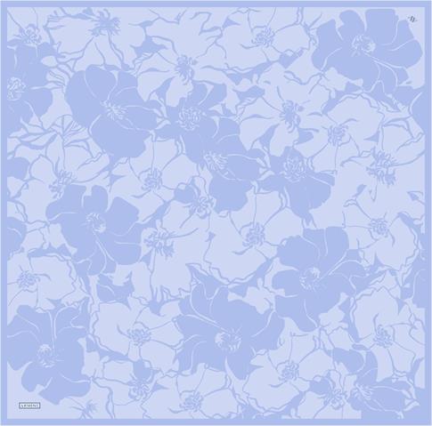 Armine Çiçek Desenli Saf İpek Twill Eşarp 9344D 42 