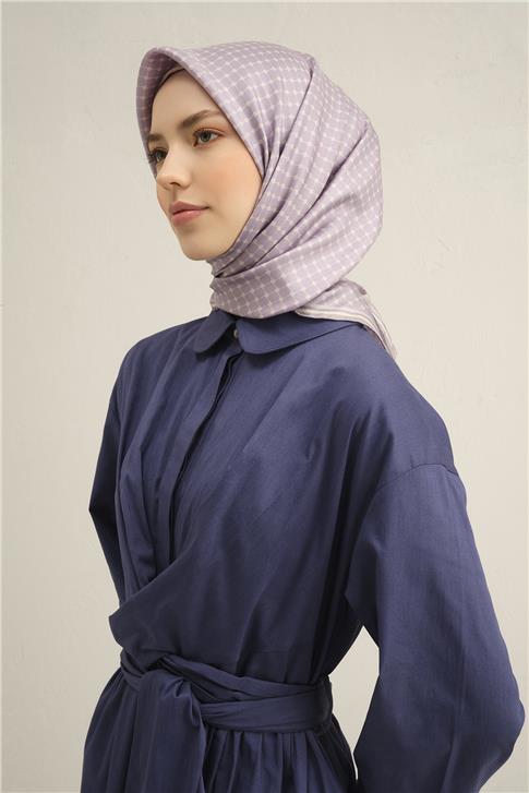 Armine Monogram Desenli Saf İpek Twill Eşarp 9345D 83