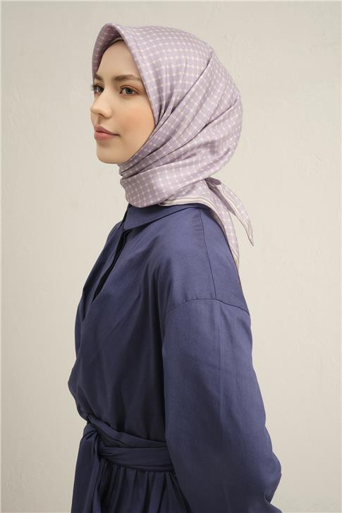 Armine Monogram Desenli Saf İpek Twill Eşarp 9345D 83