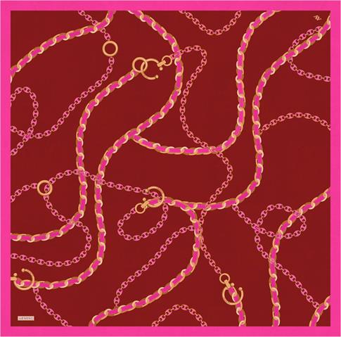 Armine Klasik Desenli Saf İpek Twill Eşarp 9346 50