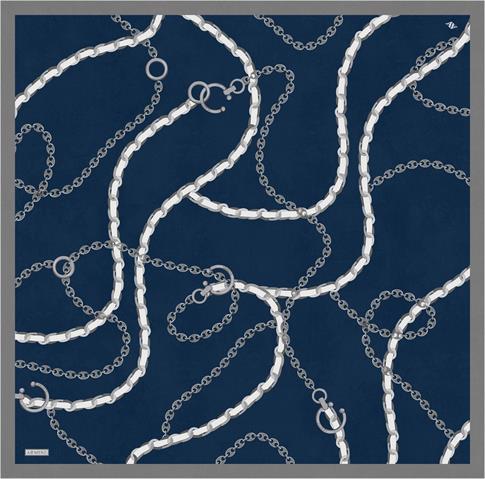 Armine Klasik Desenli Saf İpek Twill Eşarp 9346D 13