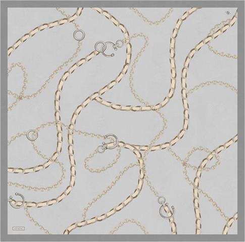 Armine Klasik Desenli Saf İpek Twill Eşarp 9346D 31 
