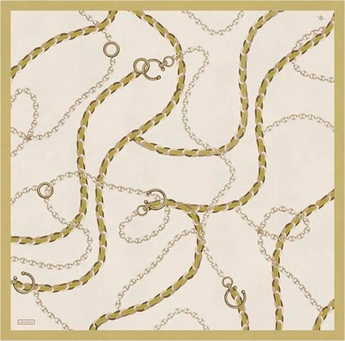 Armine Klasik Desenli Saf İpek Twill Eşarp 9346D 33