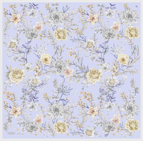 Armine Çiçek Desenli Saf İpek Sura Eşarp 9347D 82