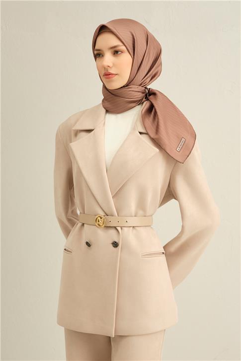 Armine Klasik Desenli Saf İpek Sura Eşarp 9348D 36