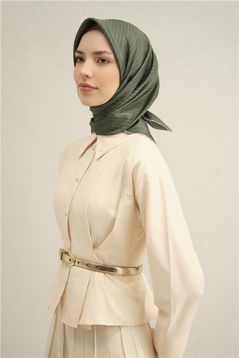 Armine Klasik Desenli Saf İpek Sura Eşarp 9348D 54