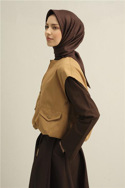 Armine Klasik Desenli Saf İpek Sura Eşarp 9348D 84