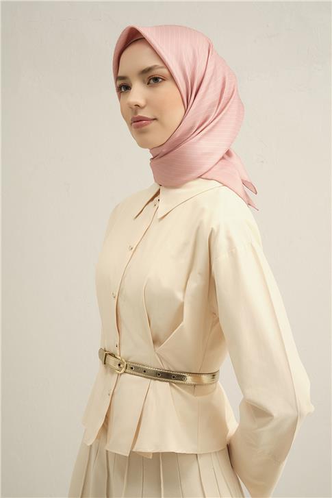 Armine Klasik Desenli Saf İpek Twill Eşarp 9348D 01