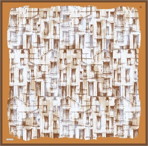 Armine Soyut Desenli Saf İpek Sura Eşarp 9350D 24