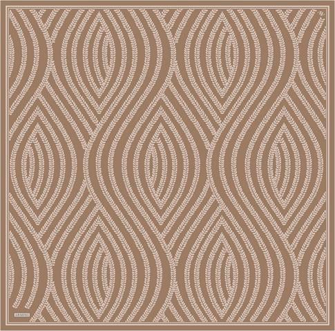 Armine Klasik Desenli Saf İpek Sura Eşarp 9351D 87