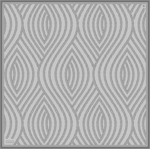 Armine Klasik Desenli Saf İpek Twill Eşarp 9351D 51