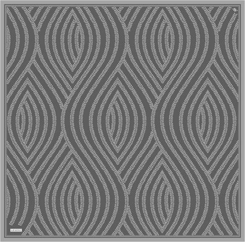 Armine Klasik Desenli Saf İpek Twill Eşarp 9351D 86