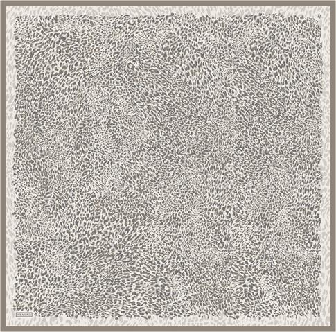 Armine Leopar Desenli Saf İpek Twill Eşarp 9352D 05