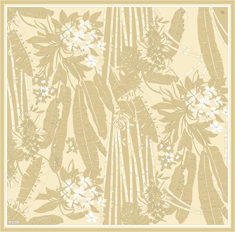 Armine Çiçek Desenli Saf İpek Twill Eşarp 9353D 35 