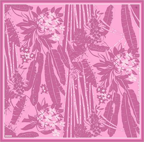 Armine Çiçek Desenli Saf İpek Twill Eşarp 9353D 36 