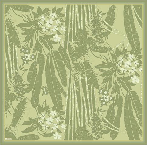 Armine Çiçek Desenli Saf İpek Twill Eşarp 9353D 56