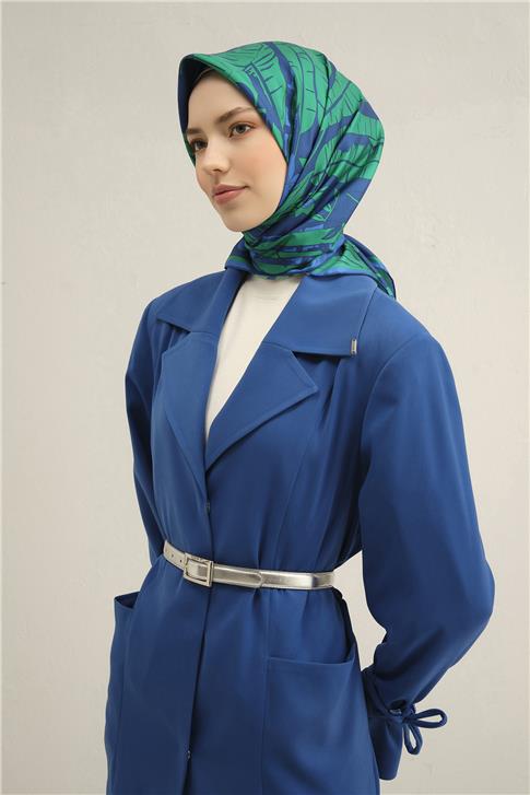 Armine Çiçek Desenli Saf İpek Twill Eşarp 9353D 57