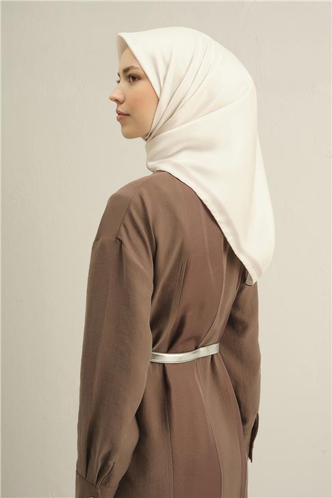 Armine Klasik Desenli Saf İpek Sura Eşarp 9356D 07