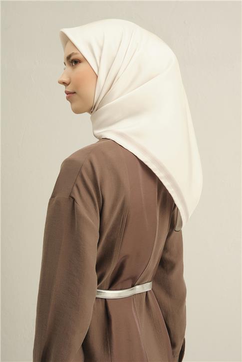 Armine Klasik Desenli Saf İpek Sura Eşarp 9356D 07