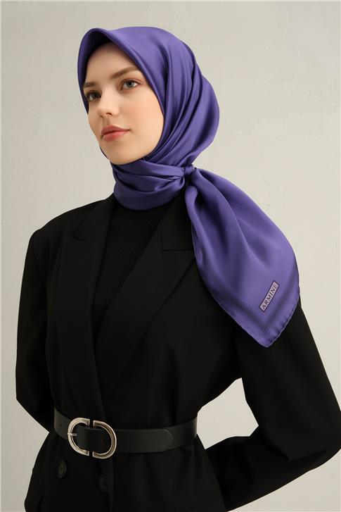 Armine Klasik Desenli Saf İpek Sura Eşarp 9356D 55