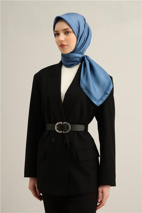 Armine Klasik Desenli Saf İpek Twill Eşarp 9356D 15