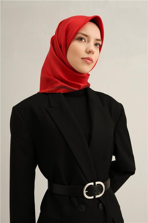 Armine Klasik Desenli Saf İpek Twill Eşarp 9356 81